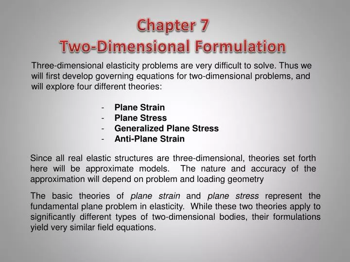 chapter 7 two dimensional formulation