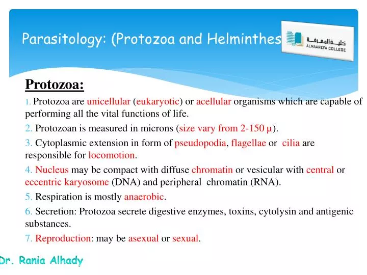 parasitology protozoa and helminthes