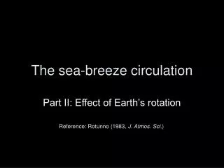 The sea-breeze circulation