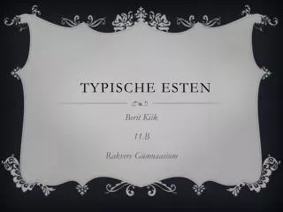typische esten