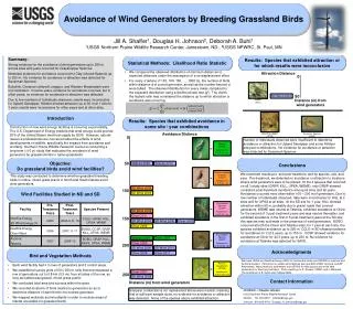 Avoidance of Wind Generators by Breeding Grassland Birds