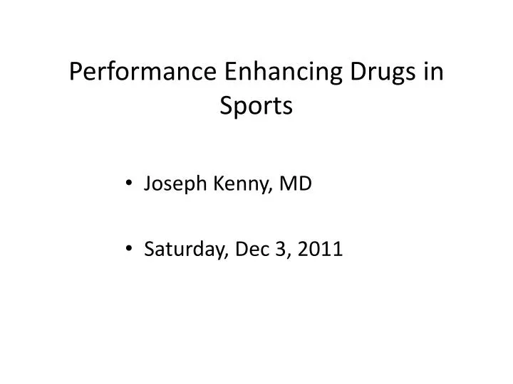 performance enhancing drugs in sports