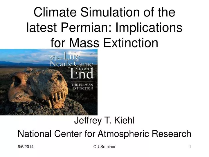 climate simulation of the latest permian implications for mass extinction