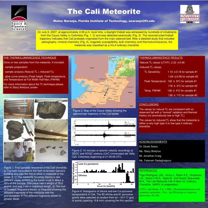 the cali meteorite mateo naranjo florida institute of technology anaranjo@fit edu