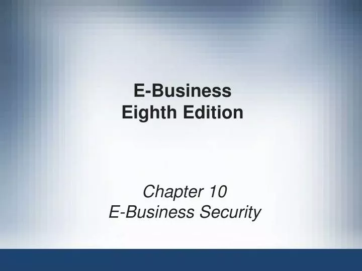 e business eighth edition