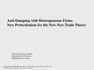 Anti-Dumping with Heterogeneous Firms: New Protectionism for the New-New Trade Theory