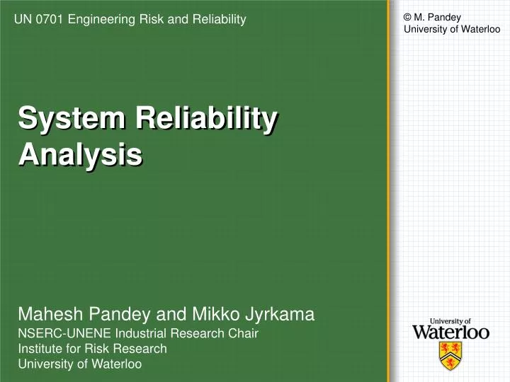 system reliability analysis