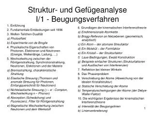 struktur und gef geanalyse i 1 beugungsverfahren