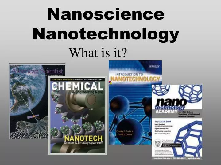 nanoscience nanotechnology