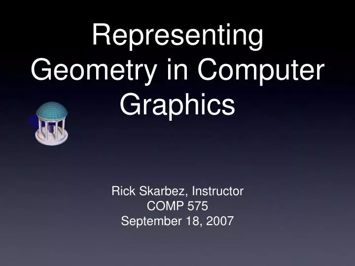 representing geometry in computer graphics