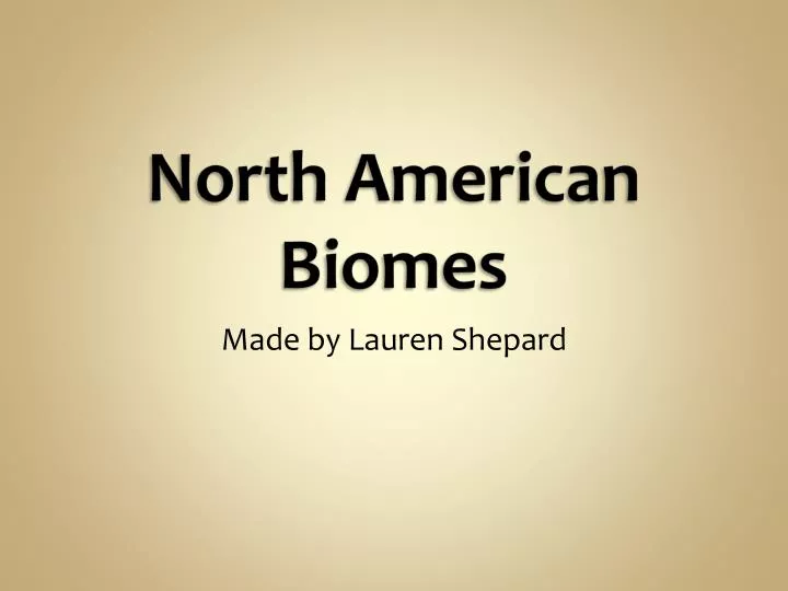 north american biomes