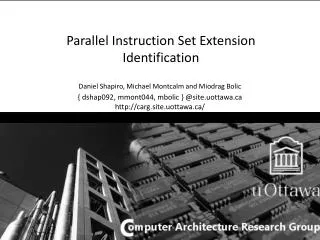 Parallel Instruction Set Extension Identification