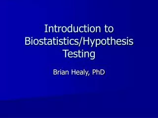 Introduction to Biostatistics/Hypothesis Testing