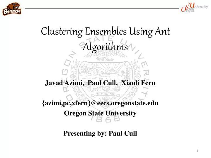 clustering ensembles using ant algorithms