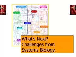What’s Next? Challenges from Systems Biology.