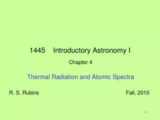 1445 Introductory Astronomy I