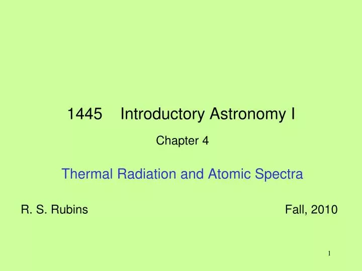 1445 introductory astronomy i