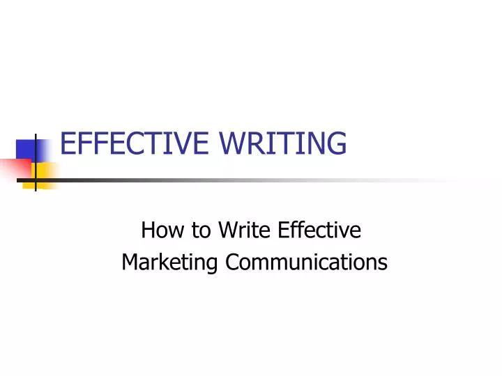 effective writing