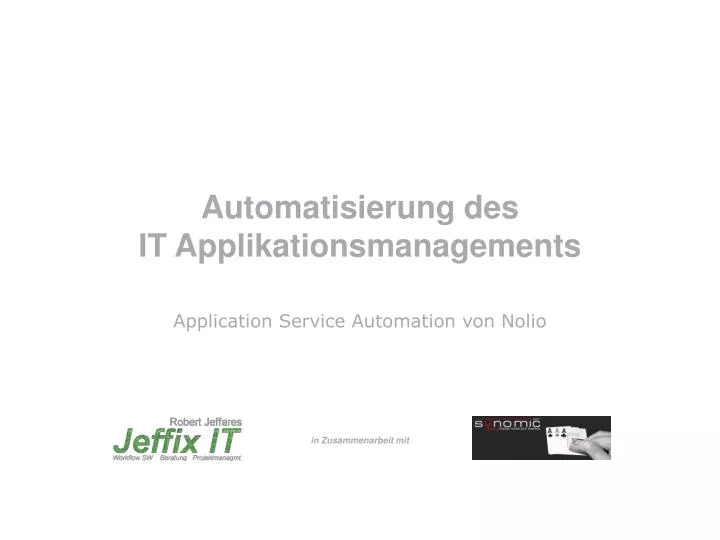 automatisierung des it applikationsmanagements