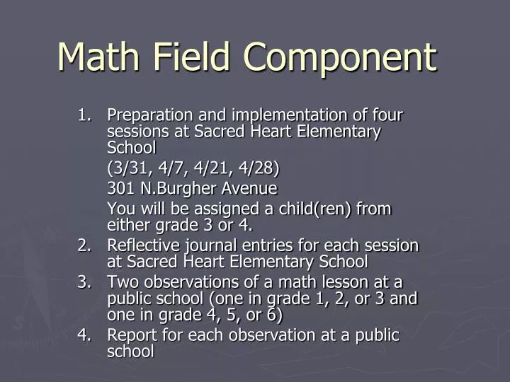 math field component