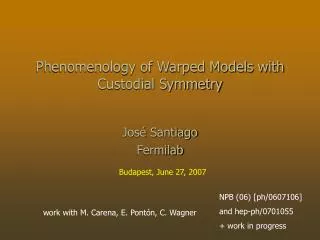 Phenomenology of Warped Models with Custodial Symmetry