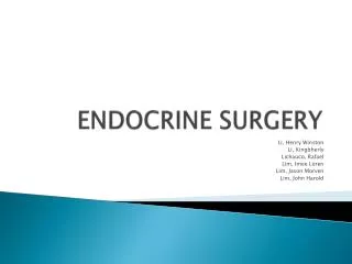 ENDOCRINE SURGERY