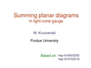 Summing planar diagrams in light-cone gauge