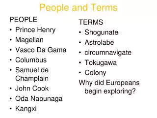 people and terms