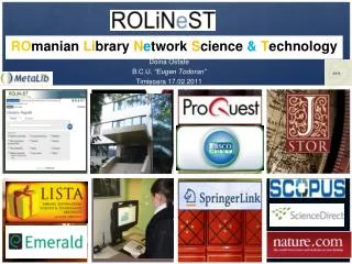 ro manian li brary n e twork s cience t echnology