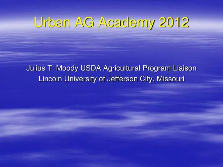 urban ag academy 2012