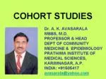 COHORT STUDIES - slide 1