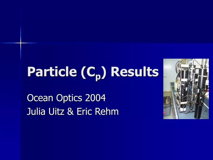particle c p results