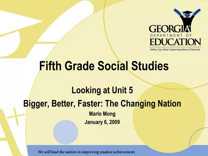 fifth grade social studies