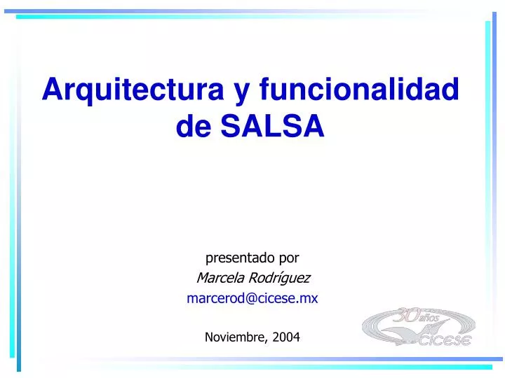 arquitectura y funcionalidad de salsa