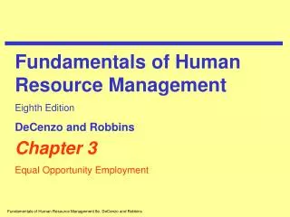 Chapter 3 Equal Opportunity Employment