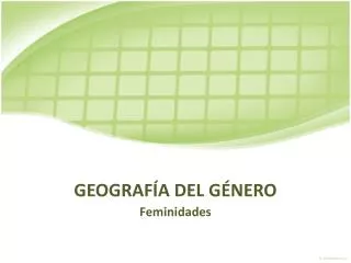 geograf a del g nero