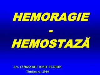 hemoragie hemostaz