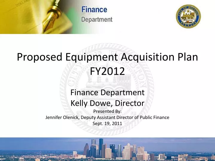 proposed equipment acquisition plan fy2012
