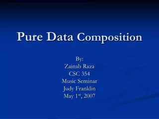 Pure Data Composition