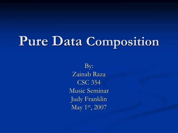 pure data composition