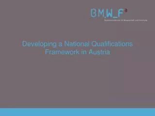 Developing a National Qualifications Framework in Austria
