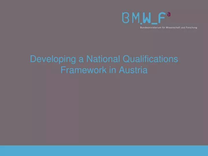 developing a national qualifications framework in austria