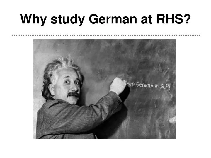 why study german at rhs