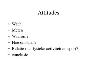 attitudes