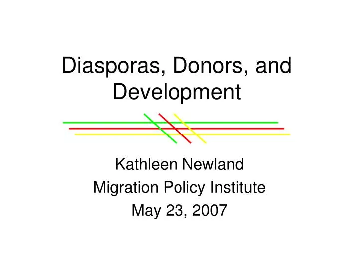 diasporas donors and development