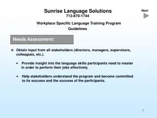 Sunrise Language Solutions
