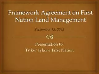 Framework Agreement on First Nation Land Management