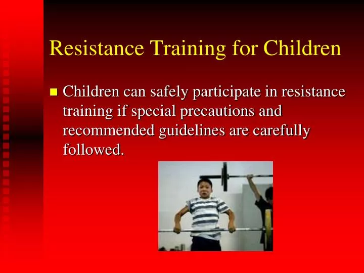 resistance training for children