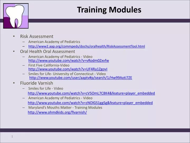 training modules