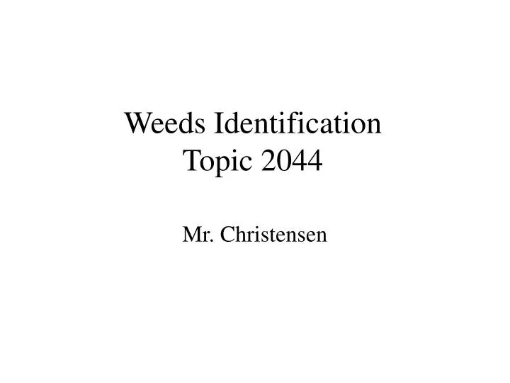 weeds identification topic 2044